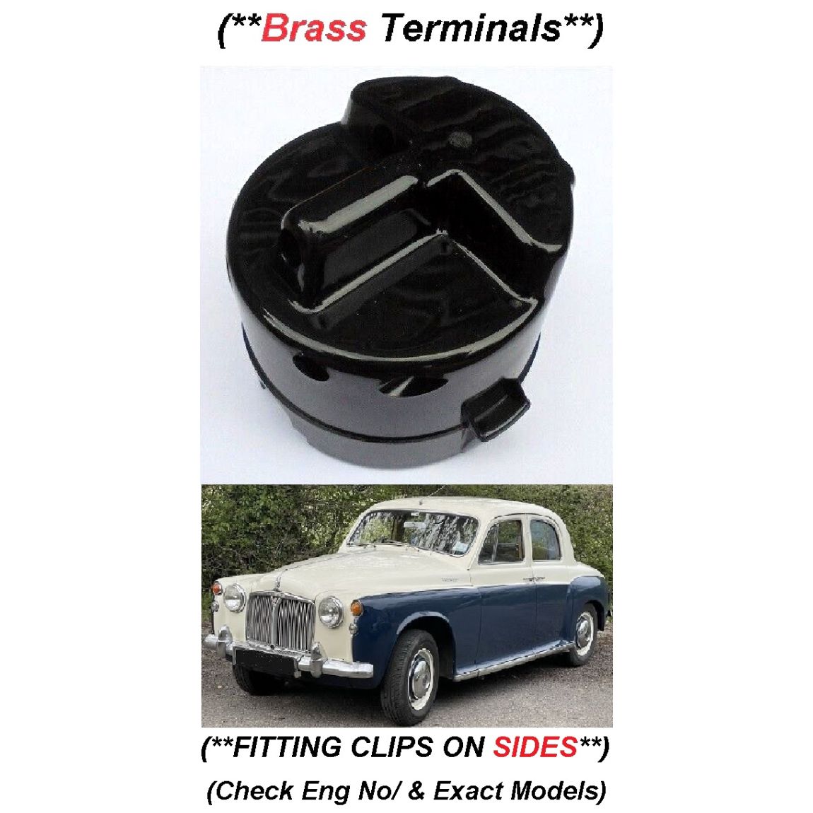 DISTRIBUTOR CAP (Rover P4) (95 Late, 110) (From 1962- 64) 